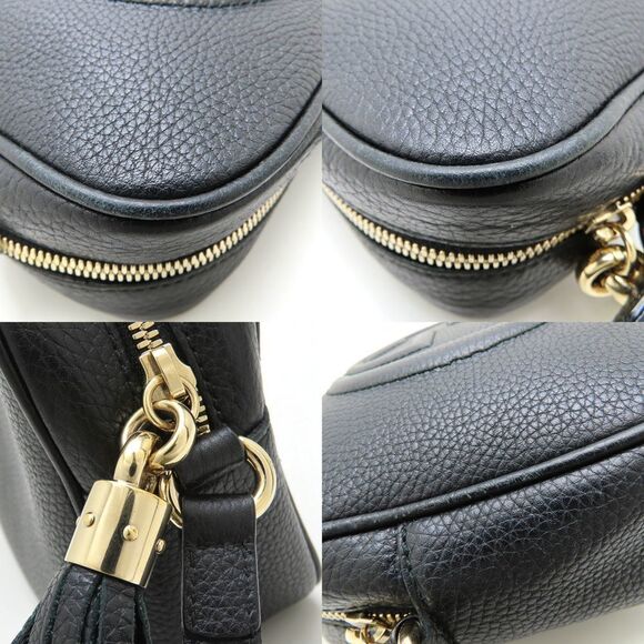 GUCCI Black Leather Shoulder Bag - Picture 6 of 9